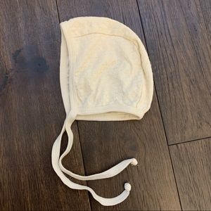 Cream baby bonnet
